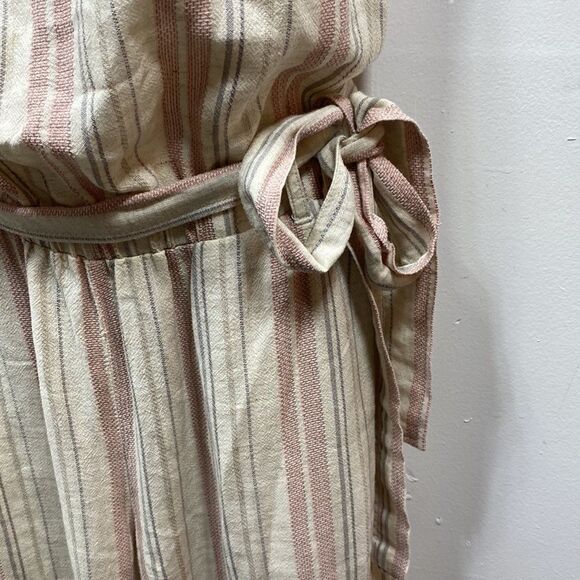 Cloth & Stone Striped Strapless Tie Waist Jumpsuit Small - Picture 5 of 7